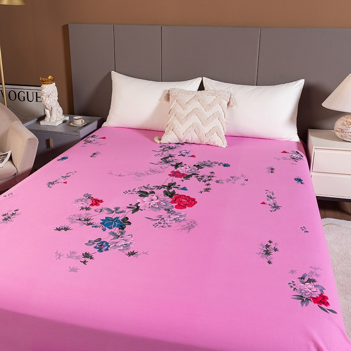 91家纺网 家纺一手货源 找家纺 居美良品 2026新款100%全棉纯棉老式国民床单老上海海床单-牡丹绽放 牡丹绽放-粉色