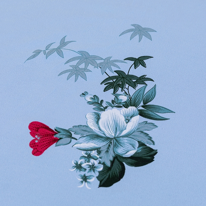 91家纺网 家纺一手货源 找家纺 居美良品 2026新款100%全棉纯棉老式国民床单老上海海床单-牡丹绽放 牡丹绽放-蓝色