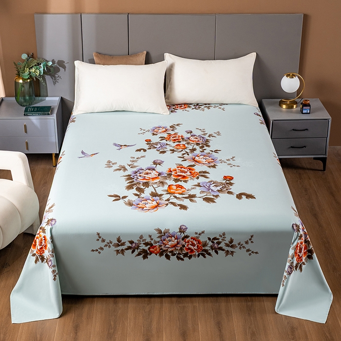 91家纺网 家纺一手货源 找家纺 （总）居美良品 2026新款100%全棉纯棉老式国民老上海床单-牡丹飞燕