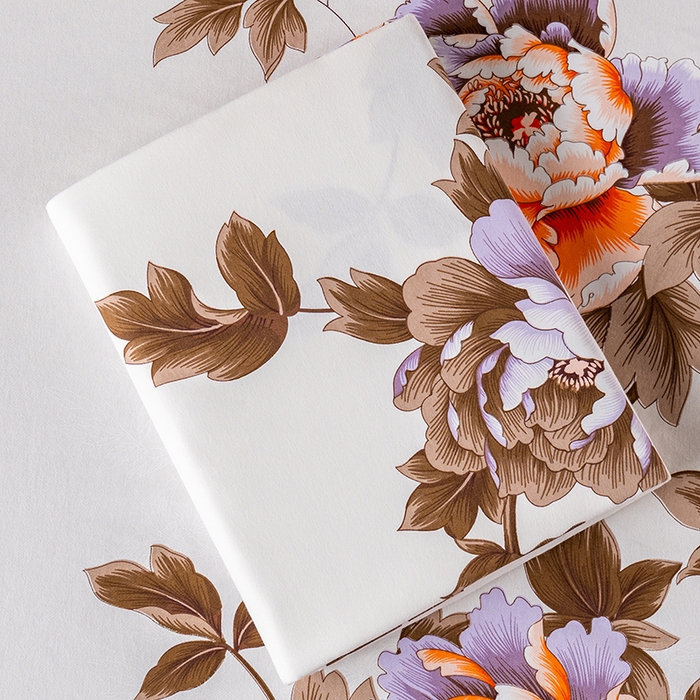 91家纺网 家纺一手货源 找家纺 居美良品 2026新款100%全棉纯棉老式国民老上海床单-牡丹飞燕 牡丹飞燕-米白