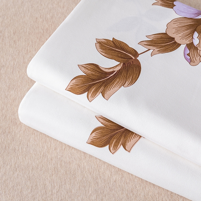 91家纺网 家纺一手货源 找家纺 居美良品 2026新款100%全棉纯棉老式国民老上海床单-牡丹飞燕 牡丹飞燕-米白