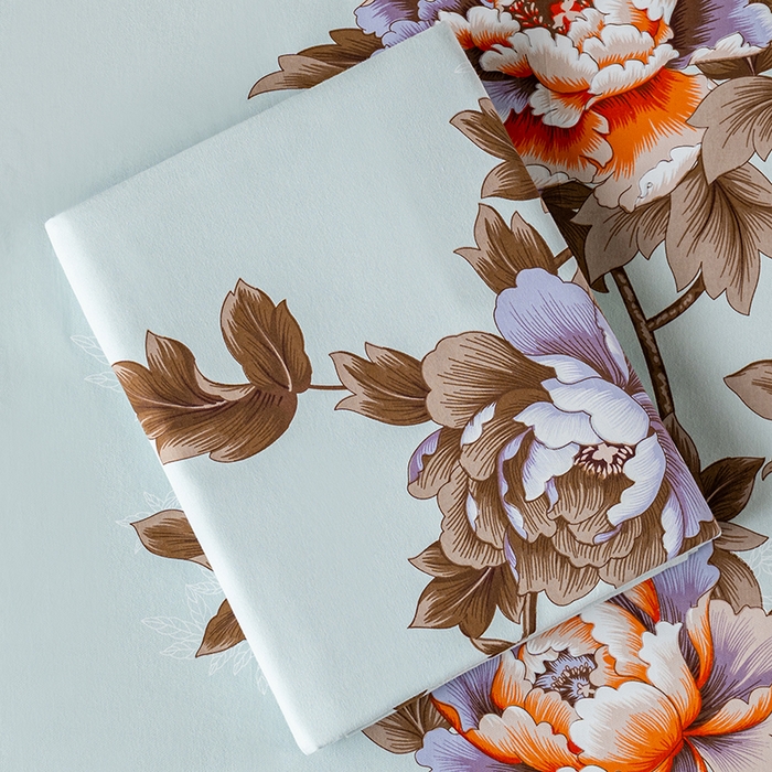 91家纺网 家纺一手货源 找家纺 居美良品 2026新款100%全棉纯棉老式国民老上海床单-牡丹飞燕 牡丹飞燕-抹茶绿