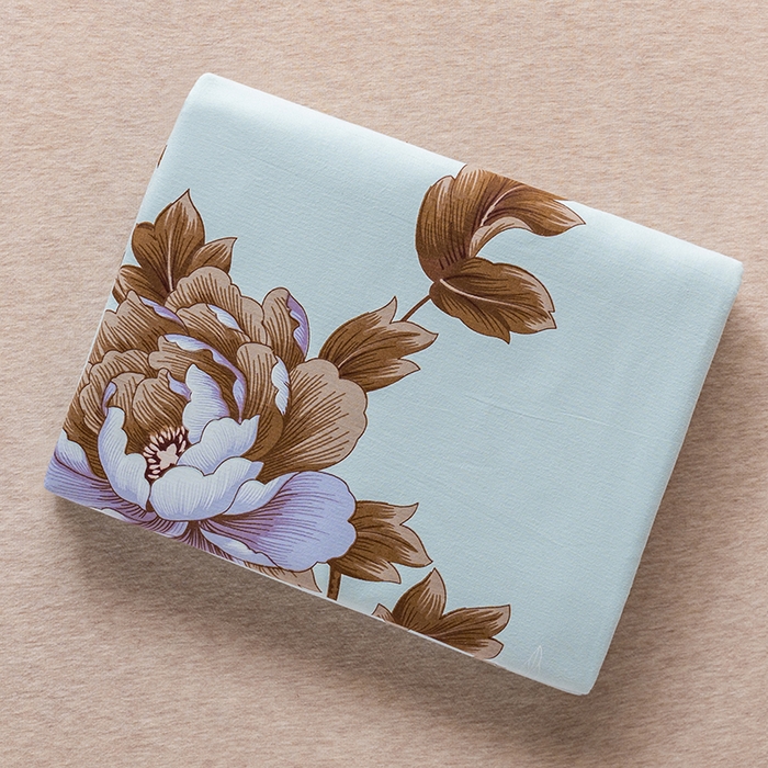 91家纺网 家纺一手货源 找家纺 居美良品 2026新款100%全棉纯棉老式国民老上海床单-牡丹飞燕 牡丹飞燕-抹茶绿