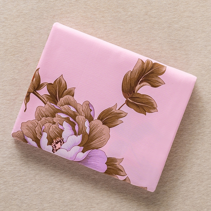 91家纺网 家纺一手货源 找家纺 居美良品 2026新款100%全棉纯棉老式国民老上海床单-牡丹飞燕 牡丹飞燕-浅粉