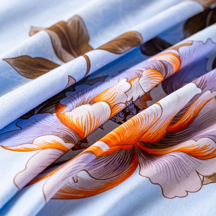 91家纺网 家纺一手货源 找家纺 居美良品 2026新款100%全棉纯棉老式国民老上海床单-牡丹飞燕 牡丹飞燕-天蓝