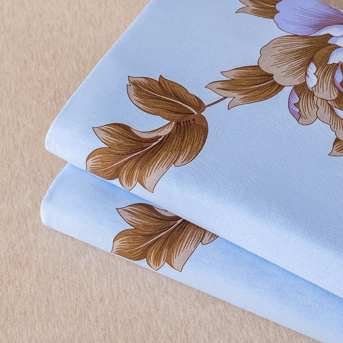 91家纺网 家纺一手货源 找家纺 居美良品 2026新款100%全棉纯棉老式国民老上海床单-牡丹飞燕 牡丹飞燕-天蓝