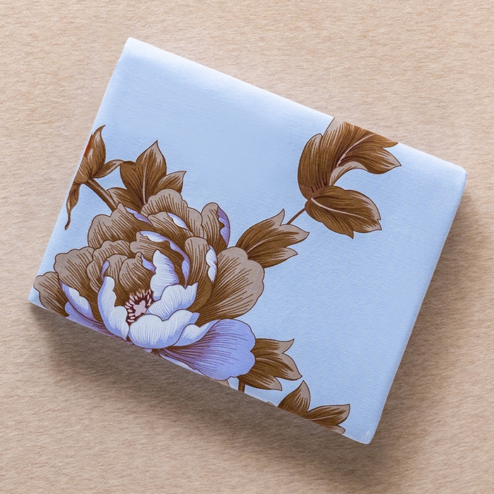 91家纺网 家纺一手货源 找家纺 居美良品 2026新款100%全棉纯棉老式国民老上海床单-牡丹飞燕 牡丹飞燕-天蓝