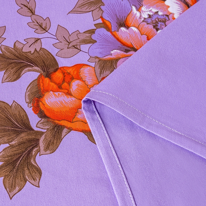 91家纺网 家纺一手货源 找家纺 居美良品 2026新款100%全棉纯棉老式国民老上海床单-牡丹飞燕 牡丹飞燕-紫色