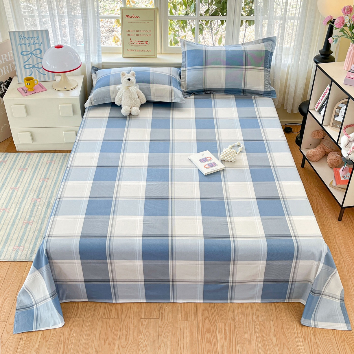 91家纺网 家纺一手货源 找家纺 （总）铭成家纺 2026新款全棉印花小清新单床单（提供买家秀）