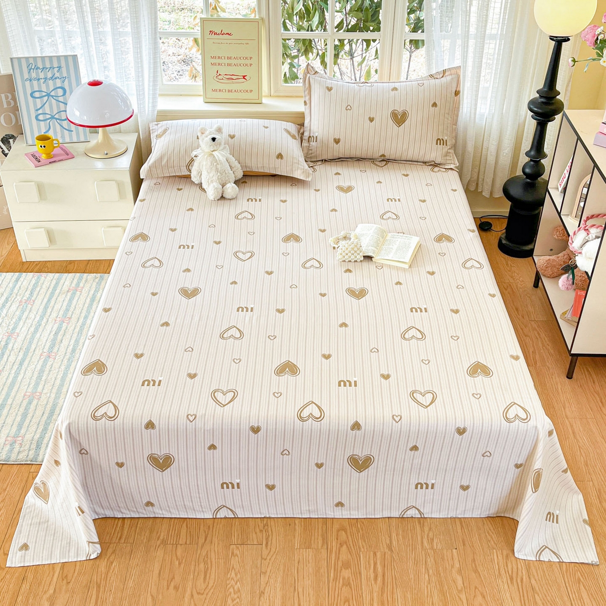 91家纺网 家纺一手货源 找家纺 （总）铭成家纺 2026新款全棉印花小清新单床单（提供买家秀）