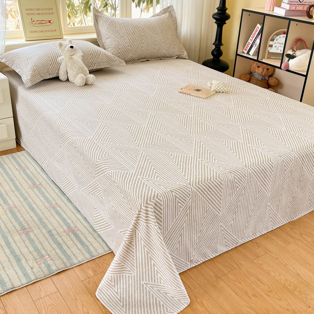 91家纺网 家纺一手货源 找家纺 铭成家纺 2026新款全棉印花小清新单床单（提供买家秀） 卢卡斯