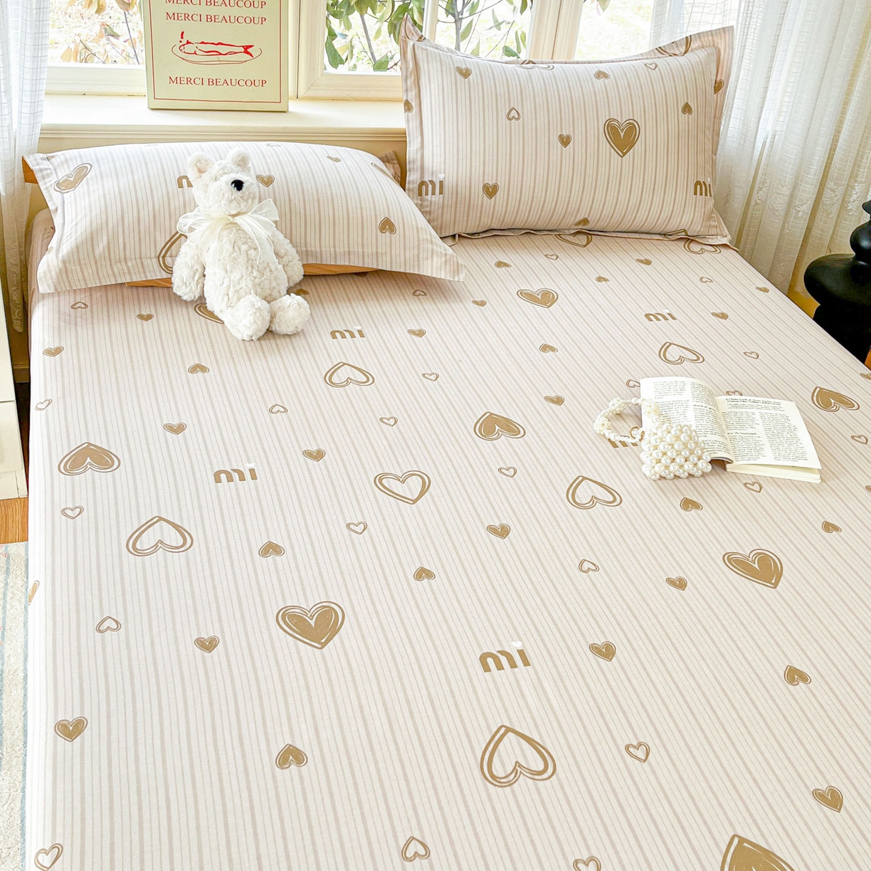 91家纺网 家纺一手货源 找家纺 铭成家纺 2026新款全棉印花小清新单床单（提供买家秀） 柠檬心愿