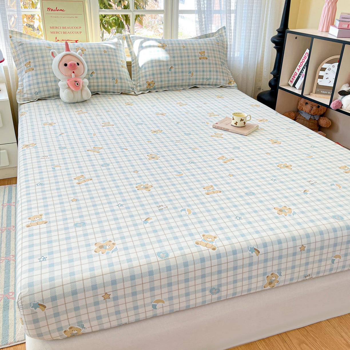 91家纺网 家纺一手货源 找家纺 （总）铭成家纺 2026新款全棉印花小清新单床笠（提供买家秀）