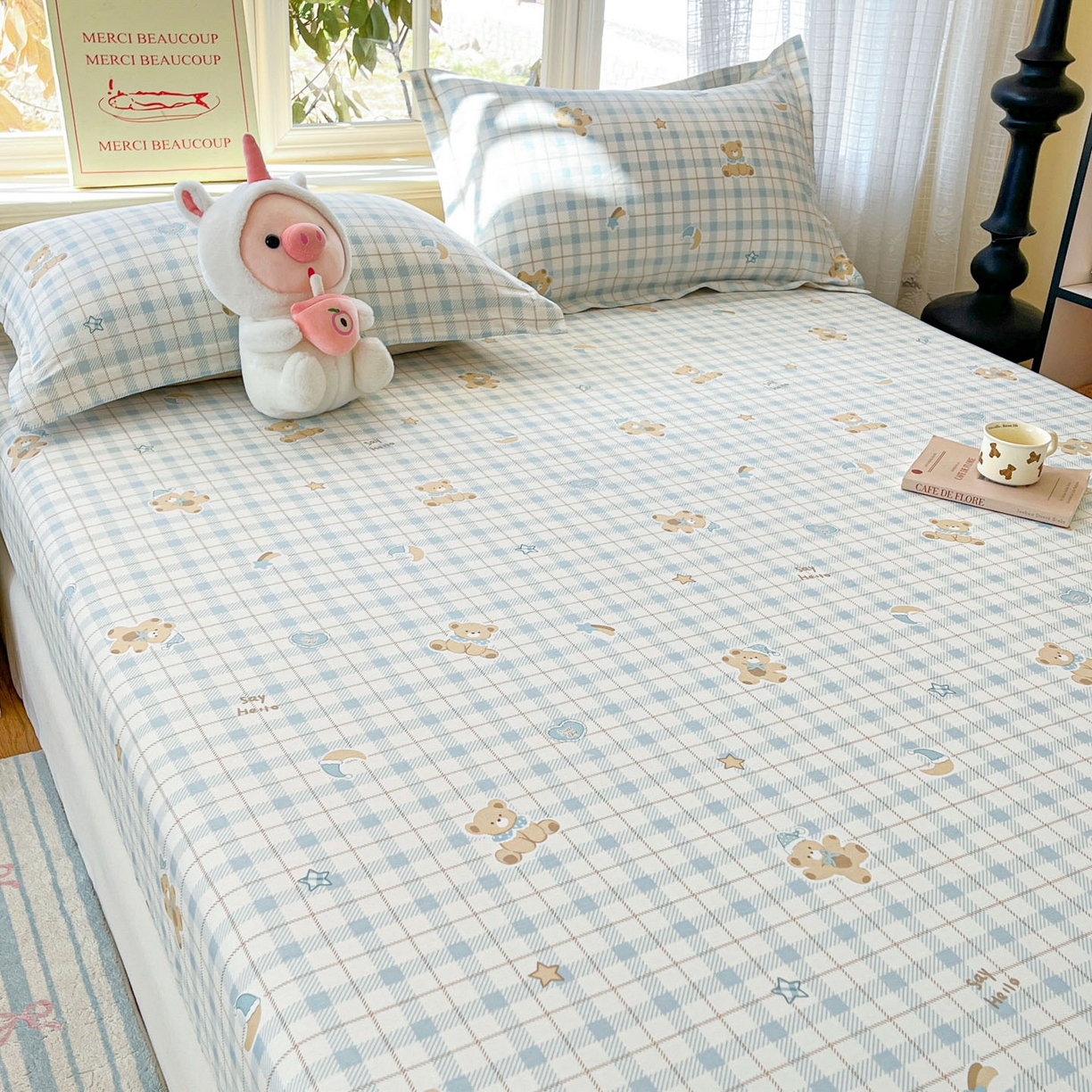 91家纺网 家纺一手货源 找家纺 （总）铭成家纺 2026新款全棉印花小清新单床笠（提供买家秀）