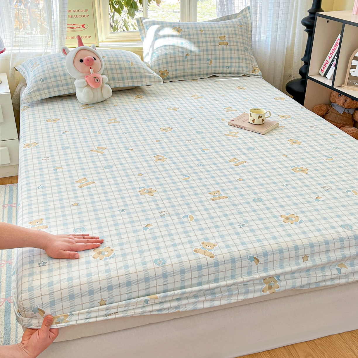 91家纺网 家纺一手货源 找家纺 （总）铭成家纺 2026新款全棉印花小清新单床笠（提供买家秀）