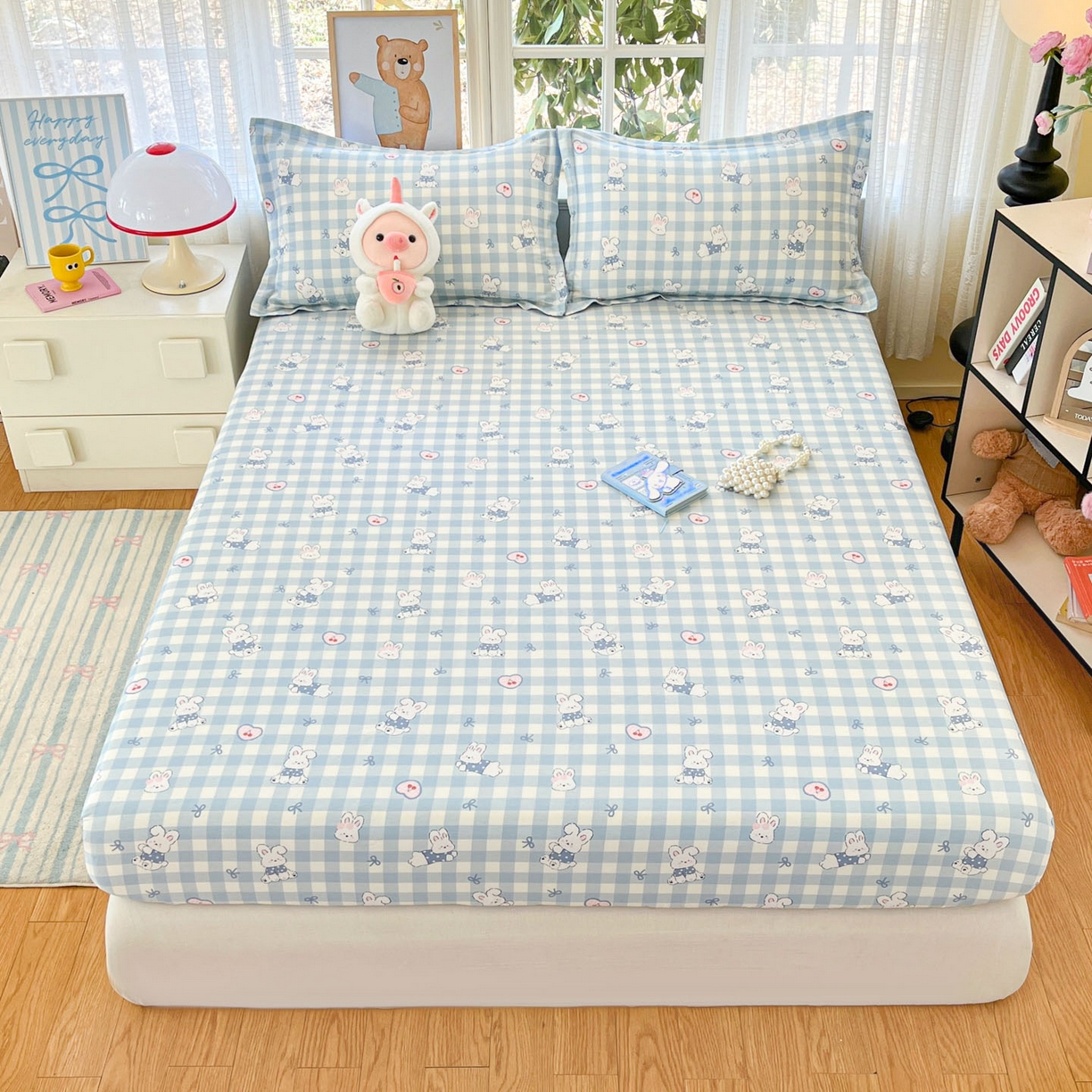 91家纺网 家纺一手货源 找家纺 （总）铭成家纺 2026新款全棉印花小清新单床笠（提供买家秀）