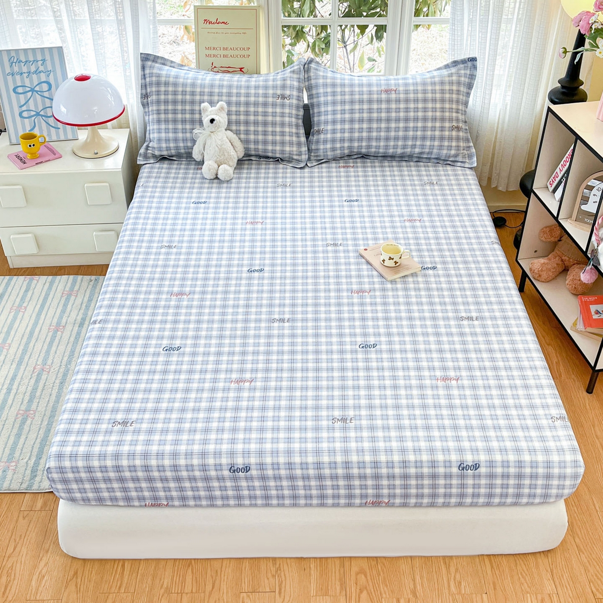 91家纺网 家纺一手货源 找家纺 （总）铭成家纺 2026新款全棉印花小清新单床笠（提供买家秀）