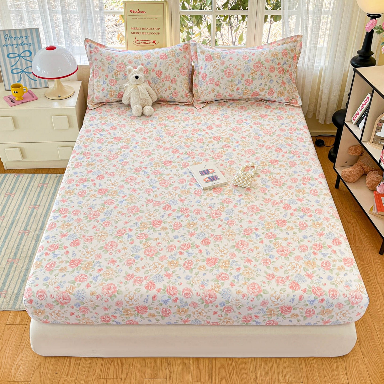 91家纺网 家纺一手货源 找家纺 （总）铭成家纺 2026新款全棉印花小清新单床笠（提供买家秀）