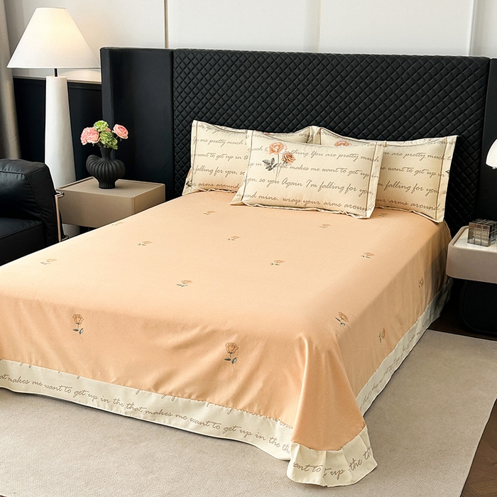 91家纺网 家纺一手货源 找家纺 幸嘉轩 2025新款全棉纯棉喷气加厚磨毛四件套-系列五初秋