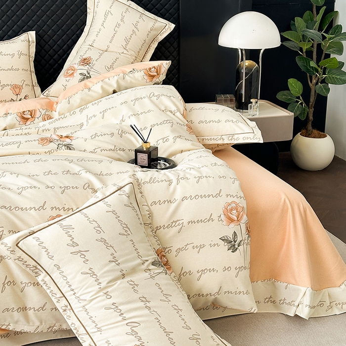 91家纺网 家纺一手货源 找家纺 幸嘉轩 2025新款全棉纯棉喷气加厚磨毛四件套-系列五初秋