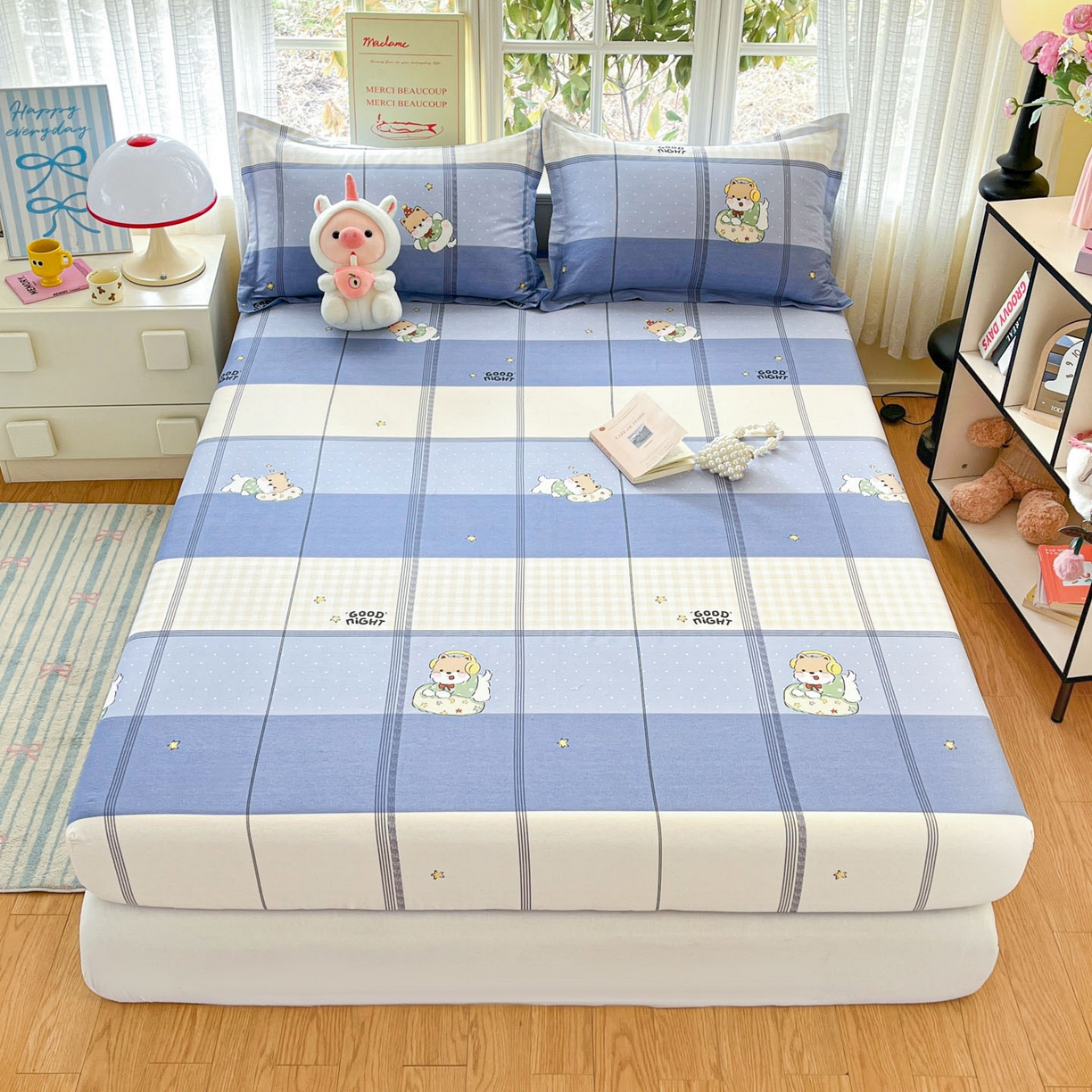 91家纺网 家纺一手货源 找家纺 （总）铭成家纺 2026新款全棉印花小清新单床笠（提供买家秀）