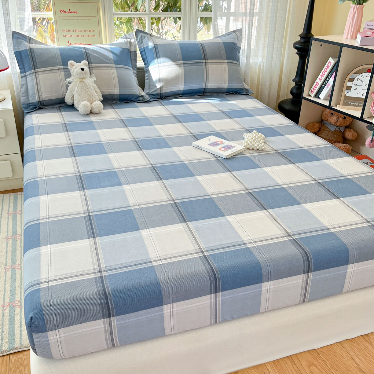 91家纺网 家纺一手货源 找家纺 铭成家纺 2026新款全棉印花小清新单床笠（提供买家秀） 卡萨诺