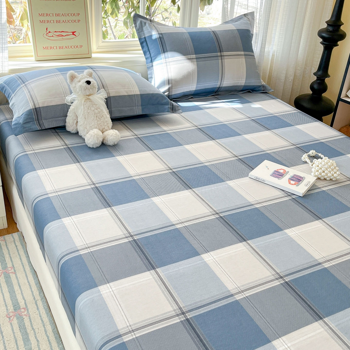 91家纺网 家纺一手货源 找家纺 铭成家纺 2026新款全棉印花小清新单床笠（提供买家秀） 卡萨诺