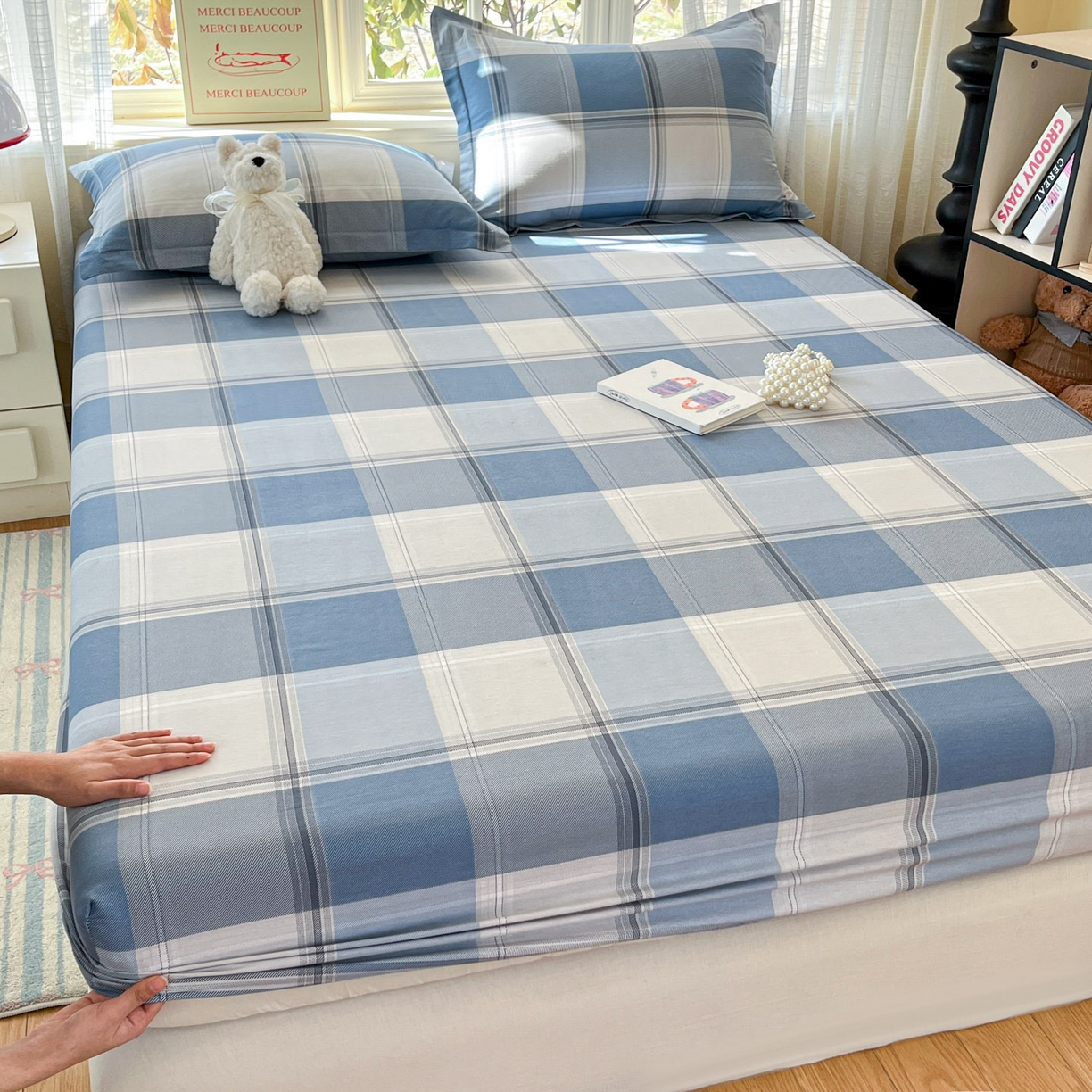 91家纺网 家纺一手货源 找家纺 铭成家纺 2026新款全棉印花小清新单床笠（提供买家秀） 卡萨诺