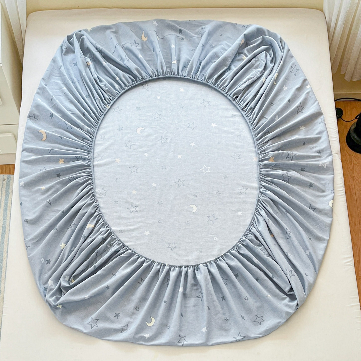 91家纺网 家纺一手货源 找家纺 铭成家纺 2026新款全棉印花小清新单床笠（提供买家秀） 暮洛星