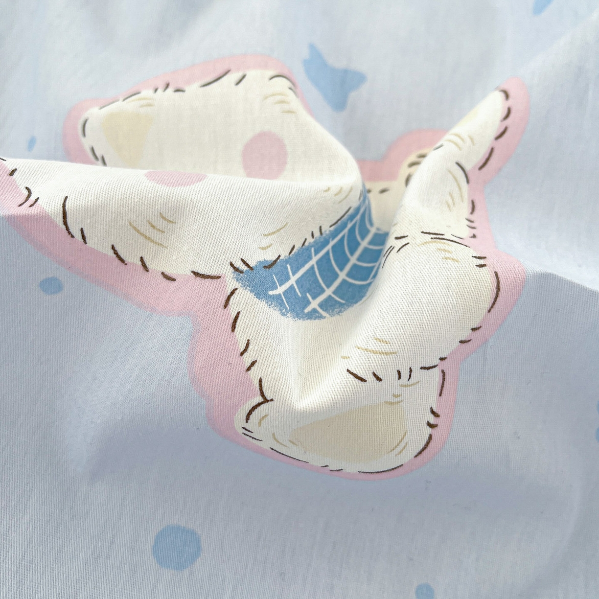 91家纺网 家纺一手货源 找家纺 铭成家纺 2026新款全棉印花小清新单床笠（提供买家秀） 纳瑞小狗