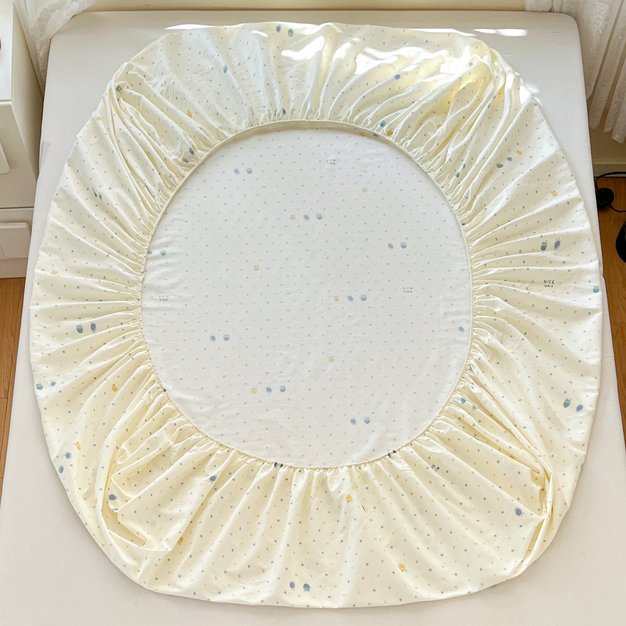 91家纺网 家纺一手货源 找家纺 铭成家纺 2026新款全棉印花小清新单床笠（提供买家秀） 青涩草莓