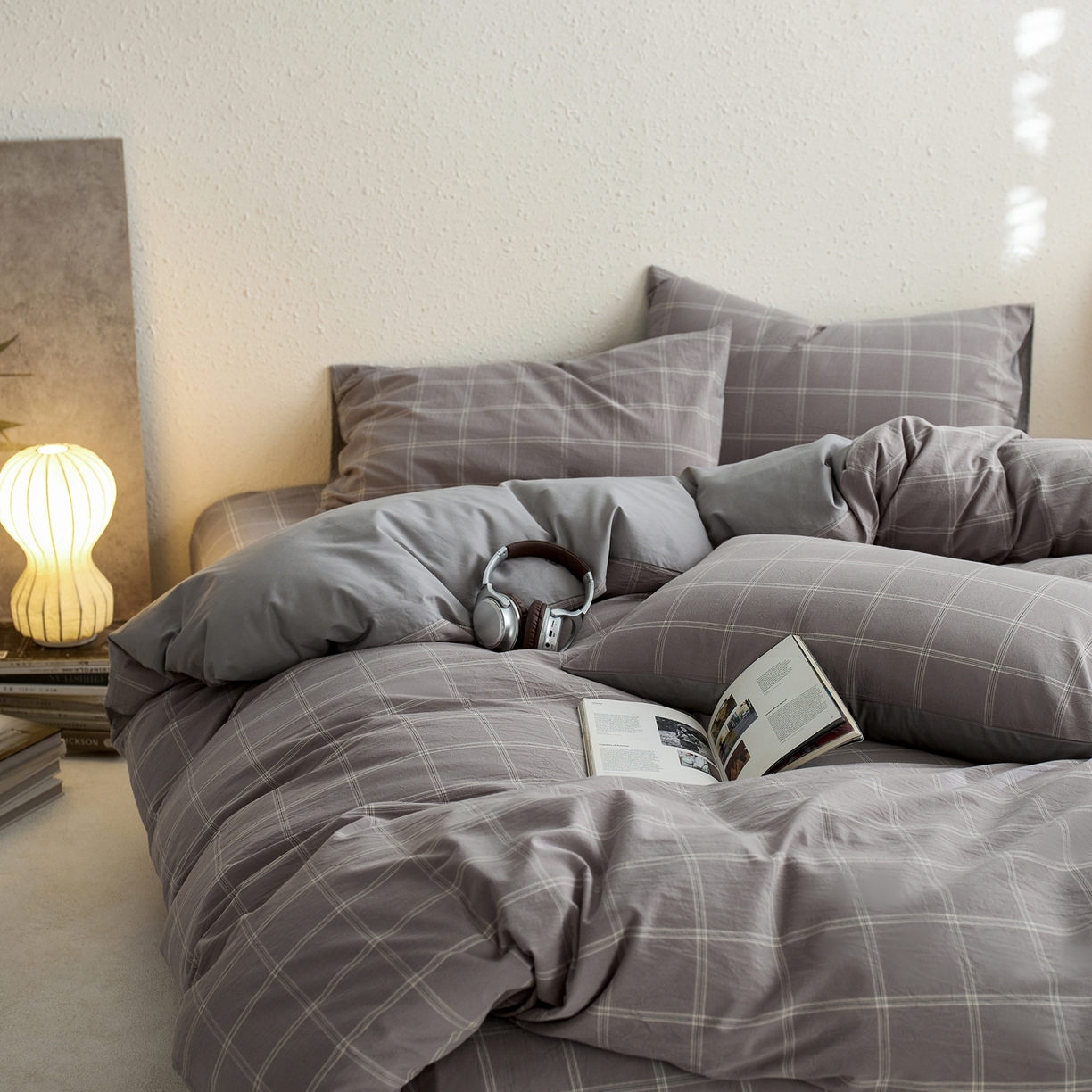 91家纺网 家纺一手货源 找家纺 （总）启程家纺 2026春夏新款全棉纯棉色织水洗棉四件套