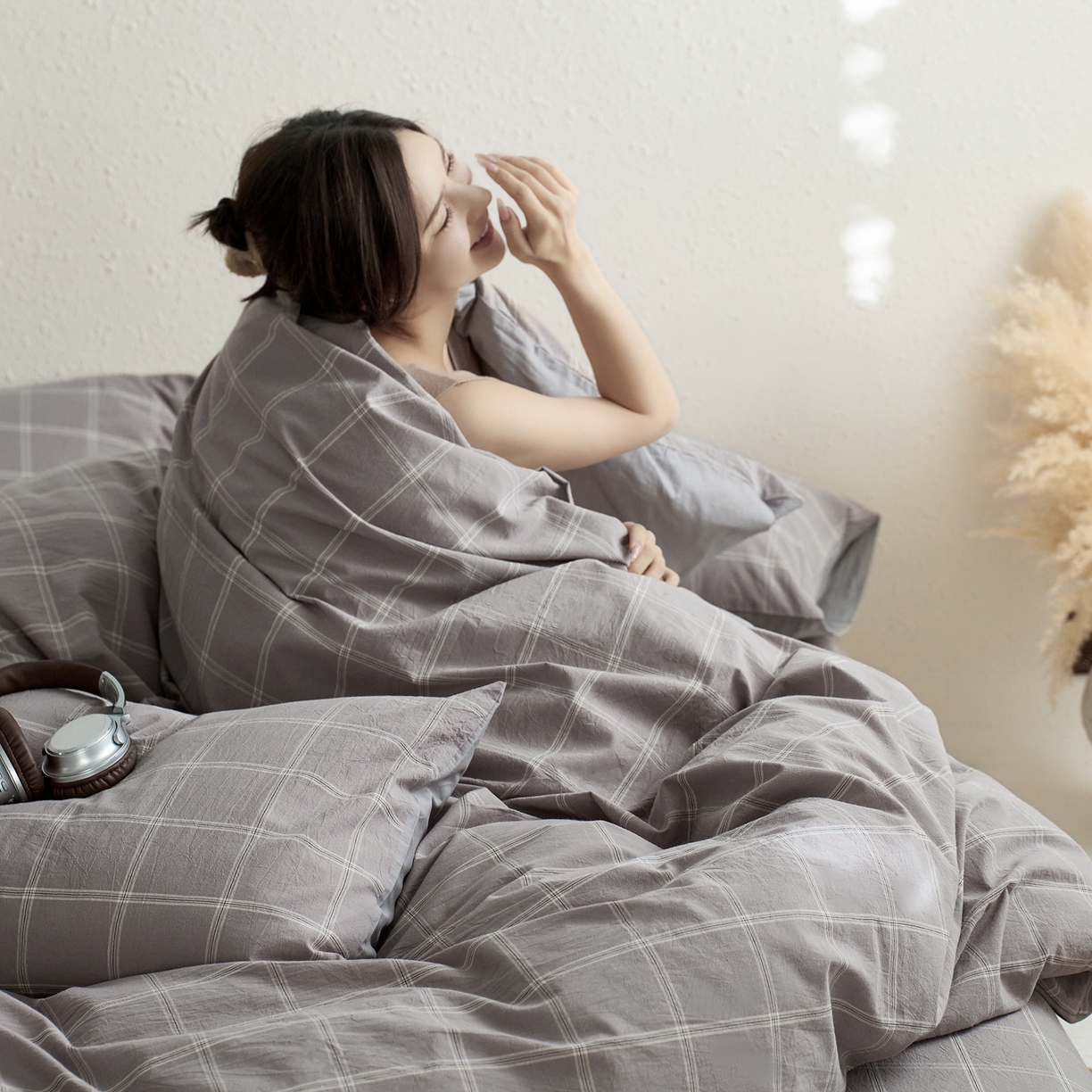 91家纺网 家纺一手货源 找家纺 （总）启程家纺 2026春夏新款全棉纯棉色织水洗棉四件套