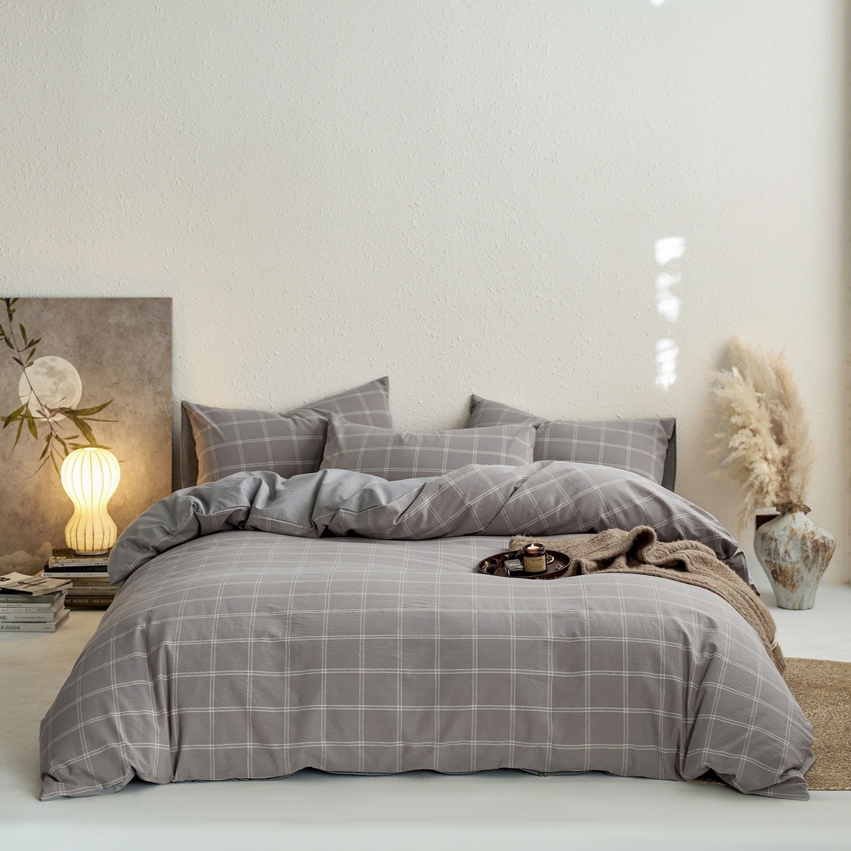 91家纺网 家纺一手货源 找家纺 （总）启程家纺 2026春夏新款全棉纯棉色织水洗棉四件套