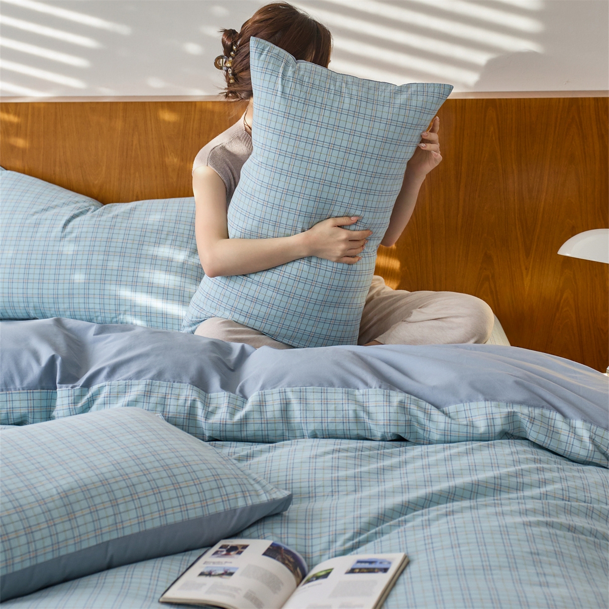 91家纺网 家纺一手货源 找家纺 （总）启程家纺 2026新款全棉纯棉色织水洗棉单枕套枕套单件单品枕套