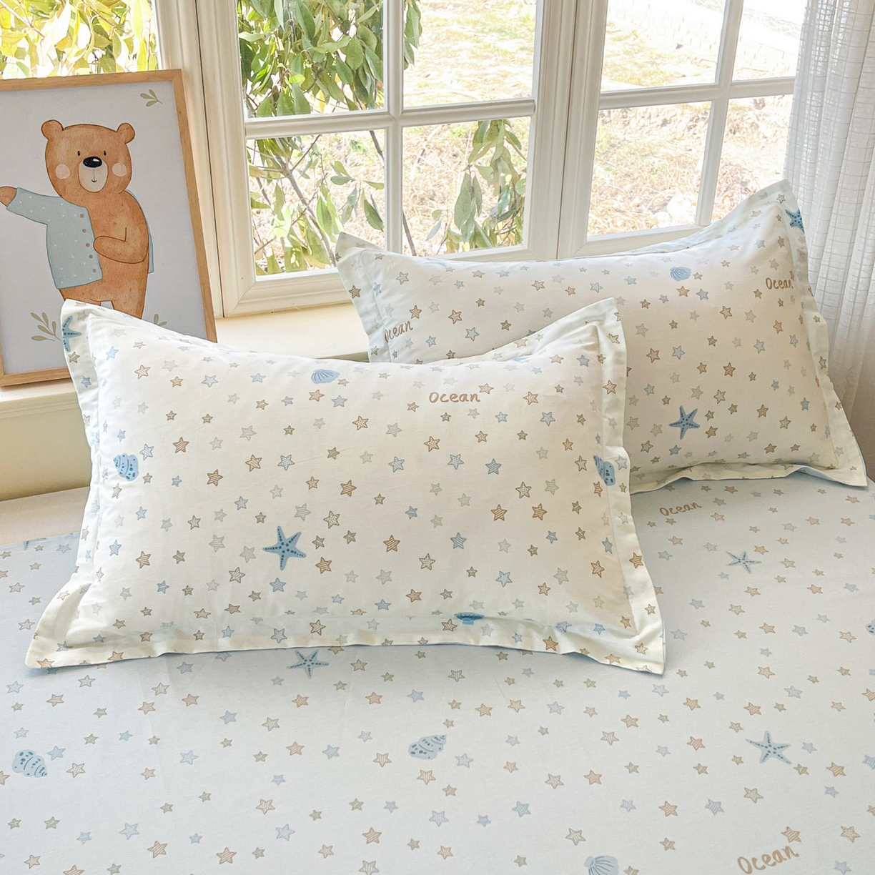 91家纺网 家纺一手货源 找家纺 （总）铭成家纺 2026新款全棉印花小清新单枕套（提供买家秀）