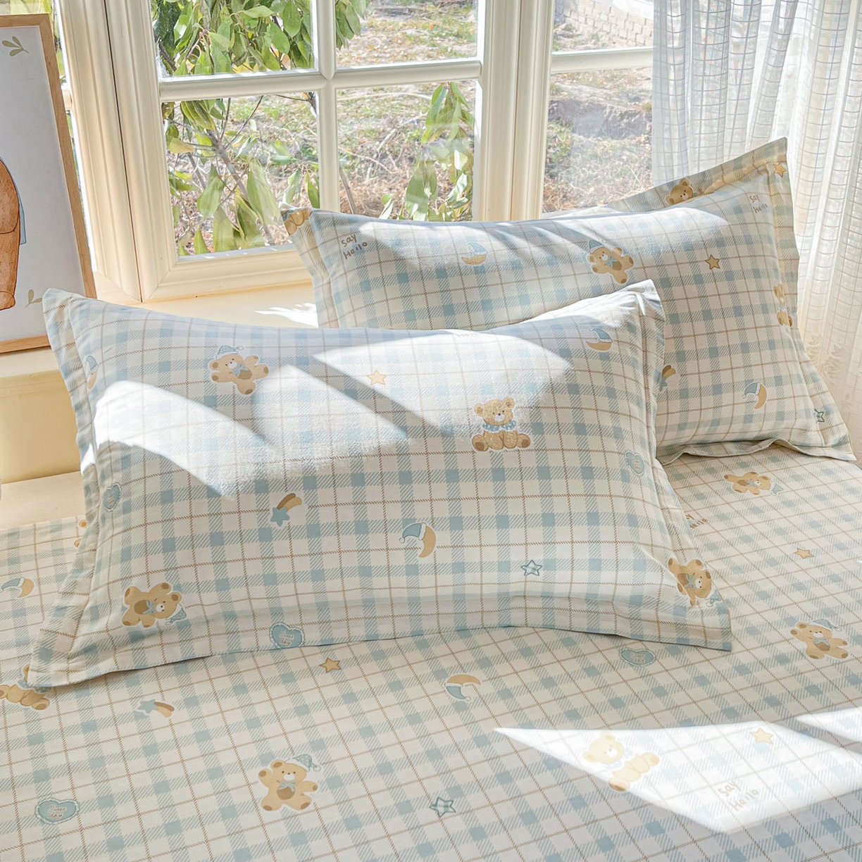 91家纺网 家纺一手货源 找家纺 （总）铭成家纺 2026新款全棉印花小清新单枕套（提供买家秀）