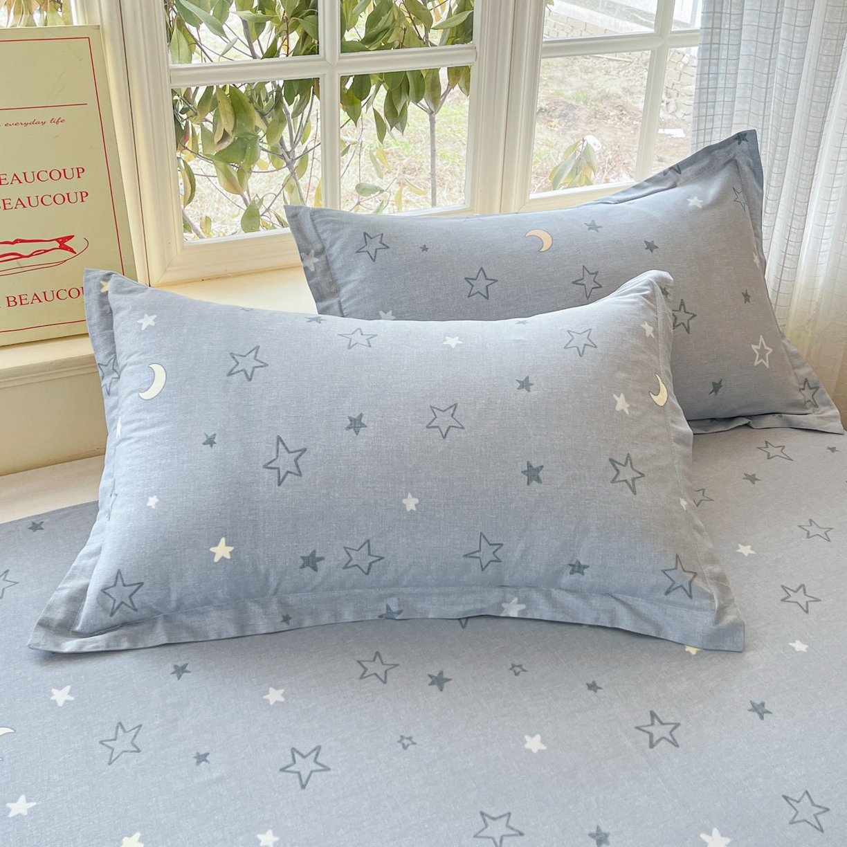 91家纺网 家纺一手货源 找家纺 （总）铭成家纺 2026新款全棉印花小清新单枕套（提供买家秀）