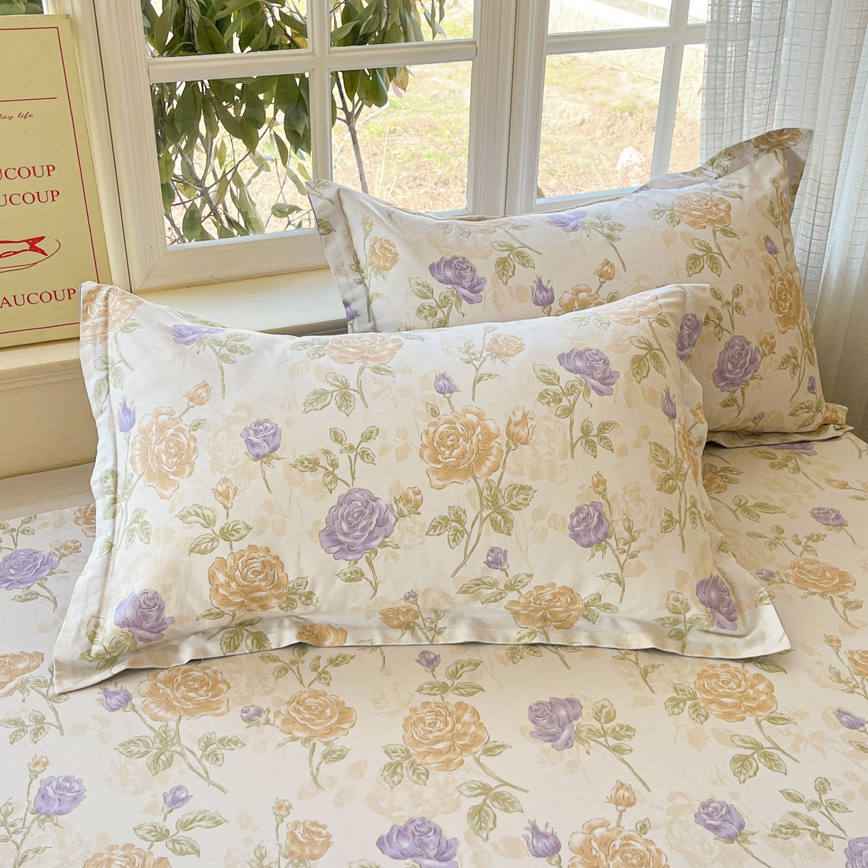 91家纺网 家纺一手货源 找家纺 （总）铭成家纺 2026新款全棉印花小清新单枕套（提供买家秀）