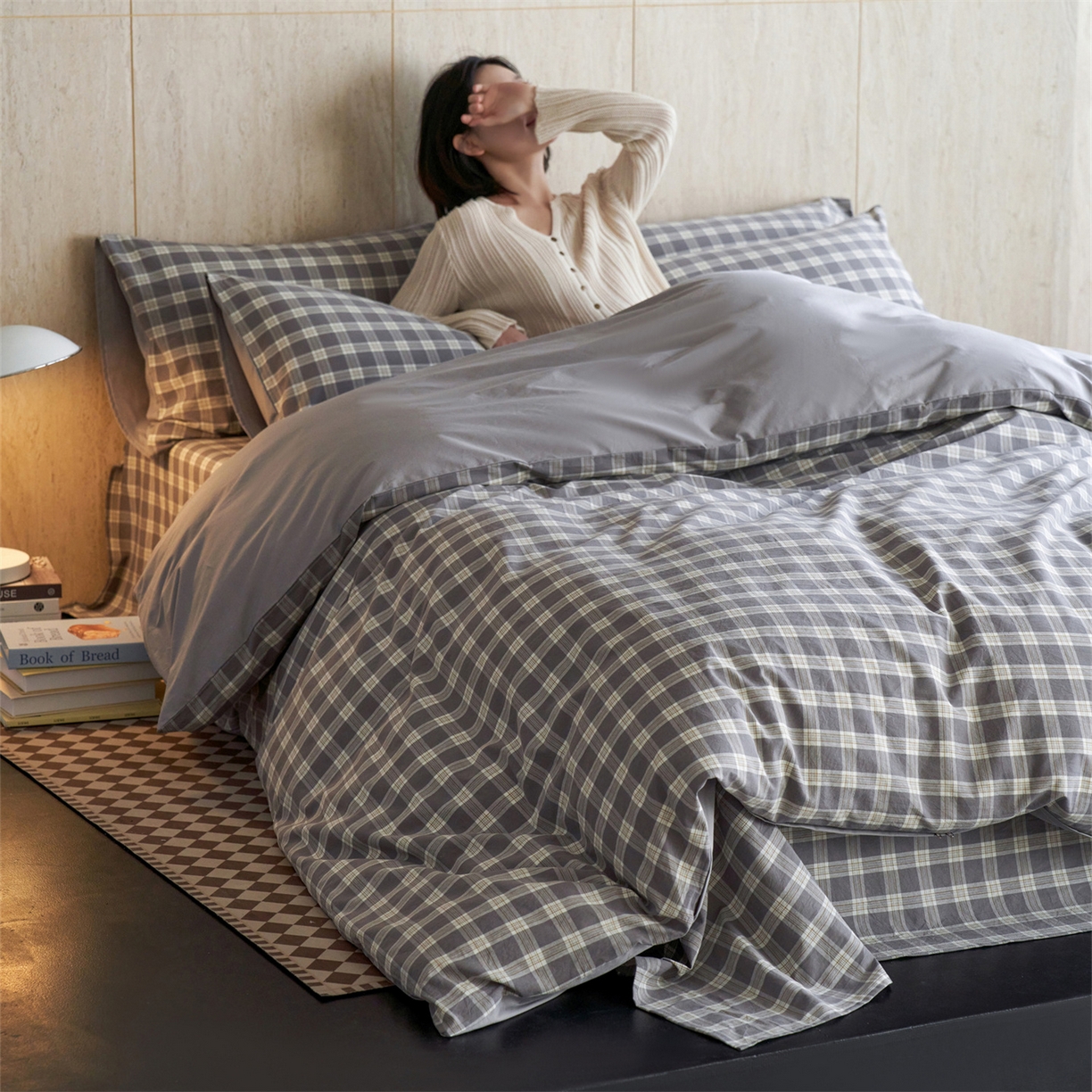 91家纺网 家纺一手货源 找家纺 启程家纺 2026新款全棉纯棉色织水洗棉单枕套枕套单件单品枕套 初遇