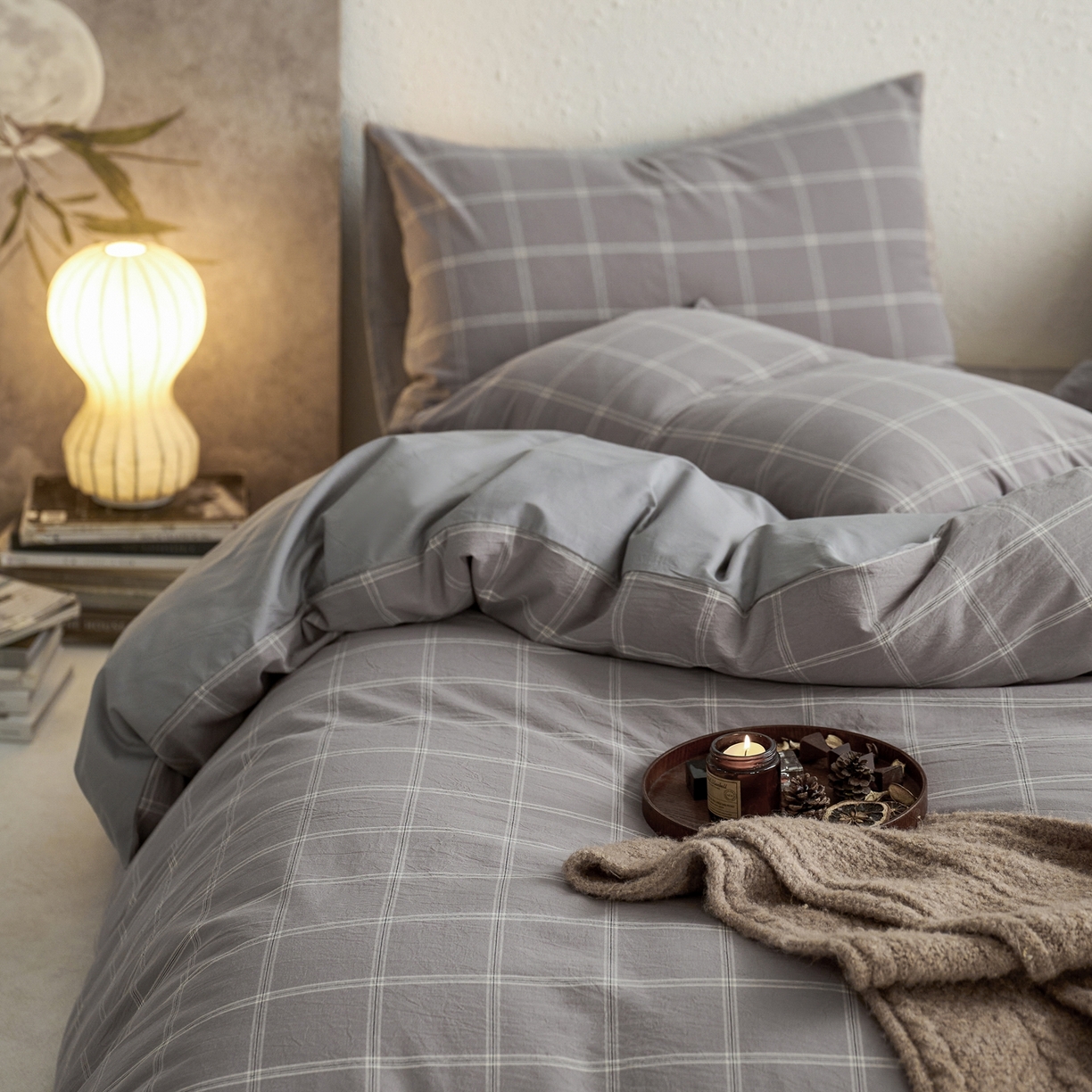 91家纺网 家纺一手货源 找家纺 （总）启程家纺 2026春夏新款全棉纯棉色织水洗棉四件套