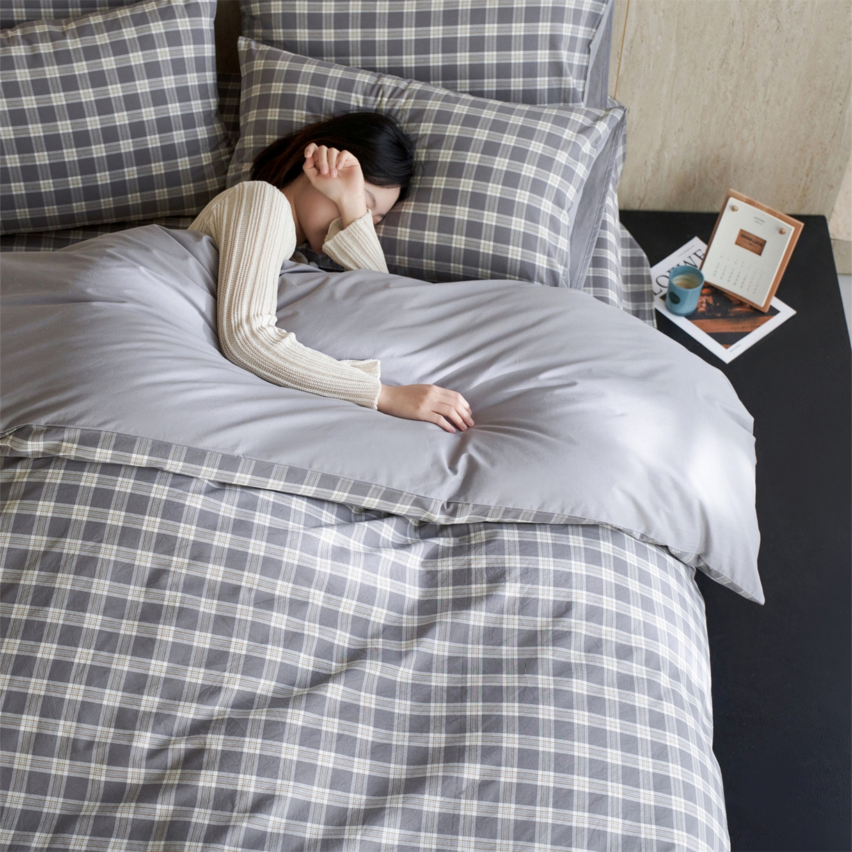 91家纺网 家纺一手货源 找家纺 启程家纺 2026新款全棉纯棉色织水洗棉单枕套枕套单件单品枕套 初遇