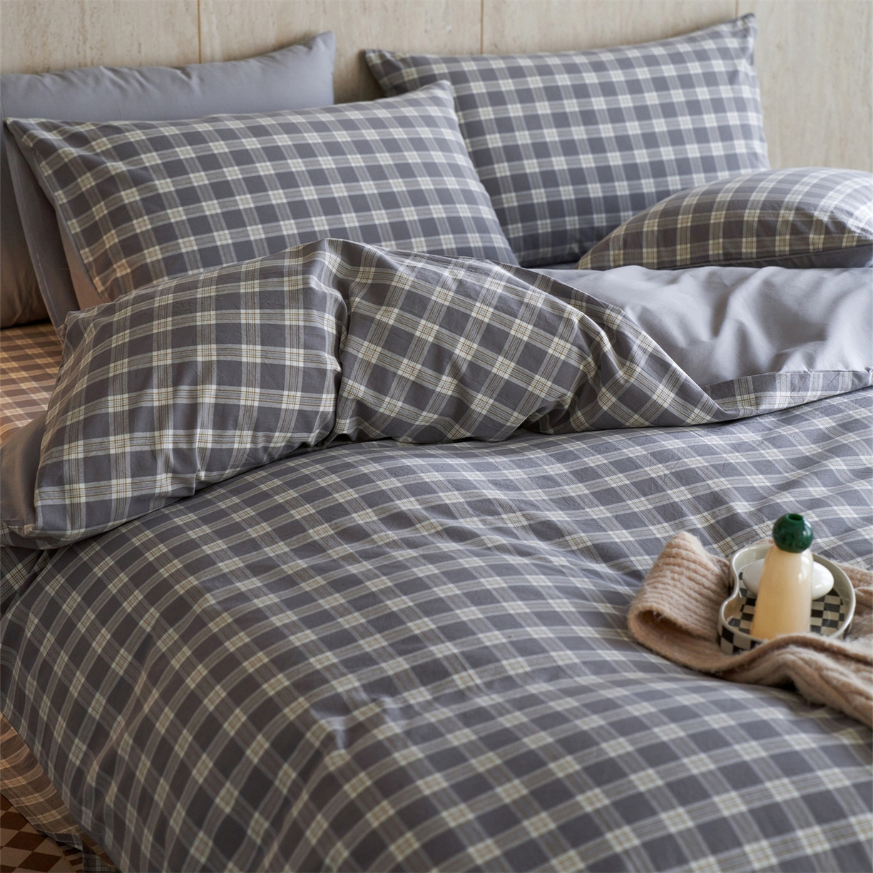 91家纺网 家纺一手货源 找家纺 启程家纺 2026新款全棉纯棉色织水洗棉单枕套枕套单件单品枕套 初遇