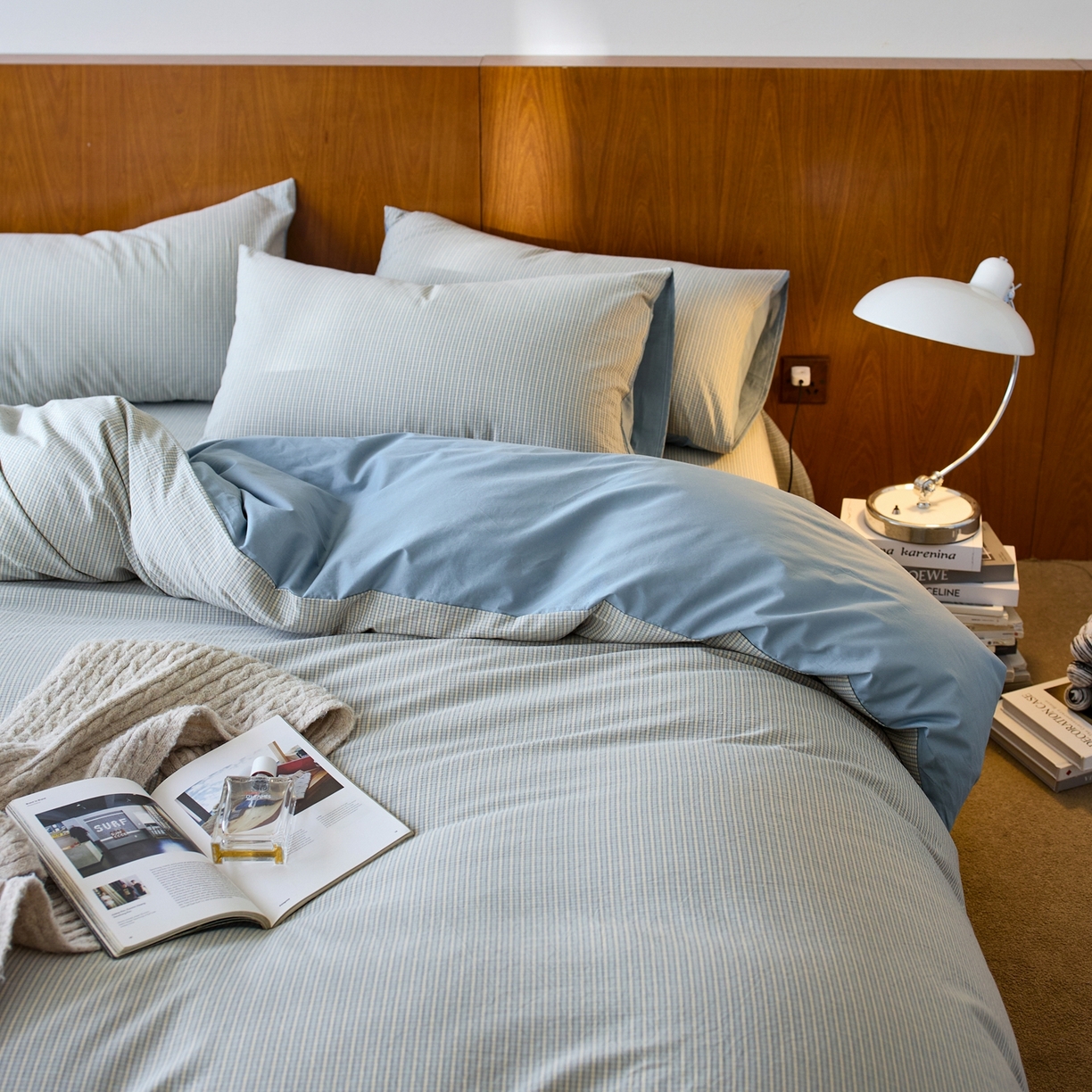 91家纺网 家纺一手货源 找家纺 （总）启程家纺 2026春夏新款全棉纯棉色织水洗棉四件套