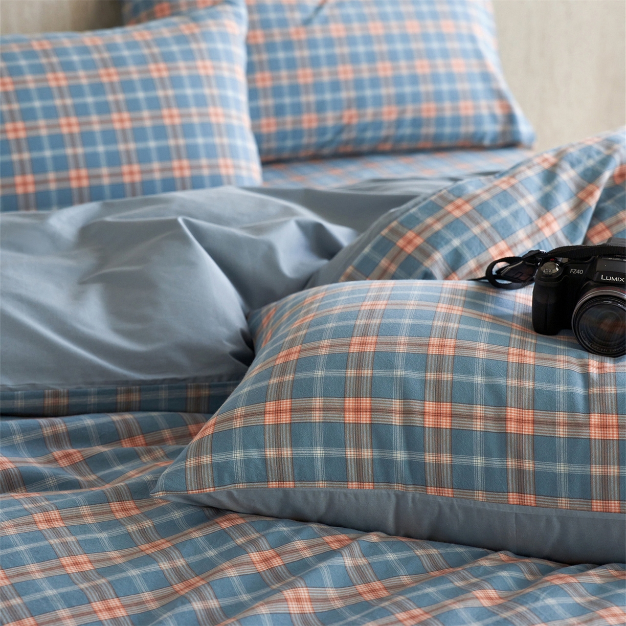 91家纺网 家纺一手货源 找家纺 启程家纺 2026新款全棉纯棉色织水洗棉单枕套枕套单件单品枕套 简格兰