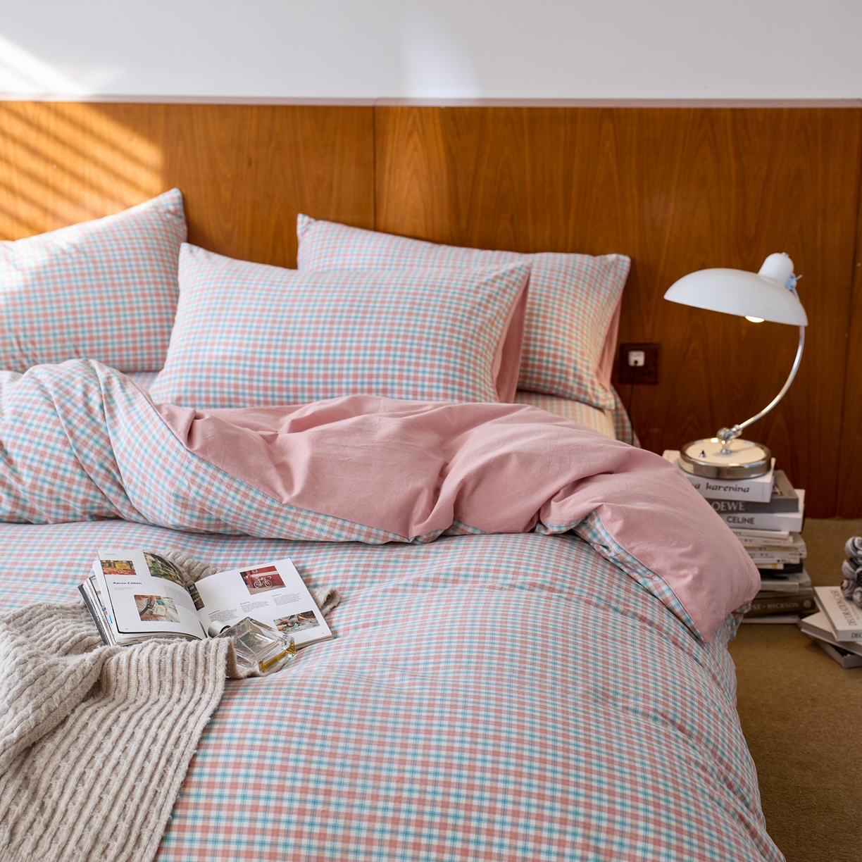 91家纺网 家纺一手货源 找家纺 （总）启程家纺 2026春夏新款全棉纯棉色织水洗棉四件套