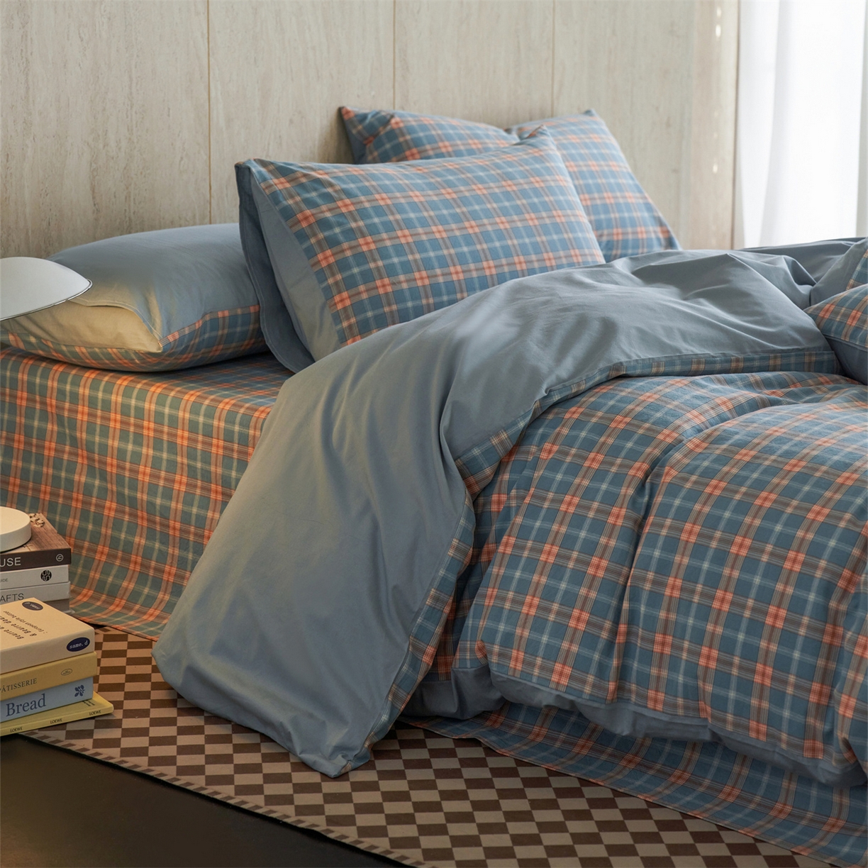 91家纺网 家纺一手货源 找家纺 启程家纺 2026新款全棉纯棉色织水洗棉单枕套枕套单件单品枕套 简格兰