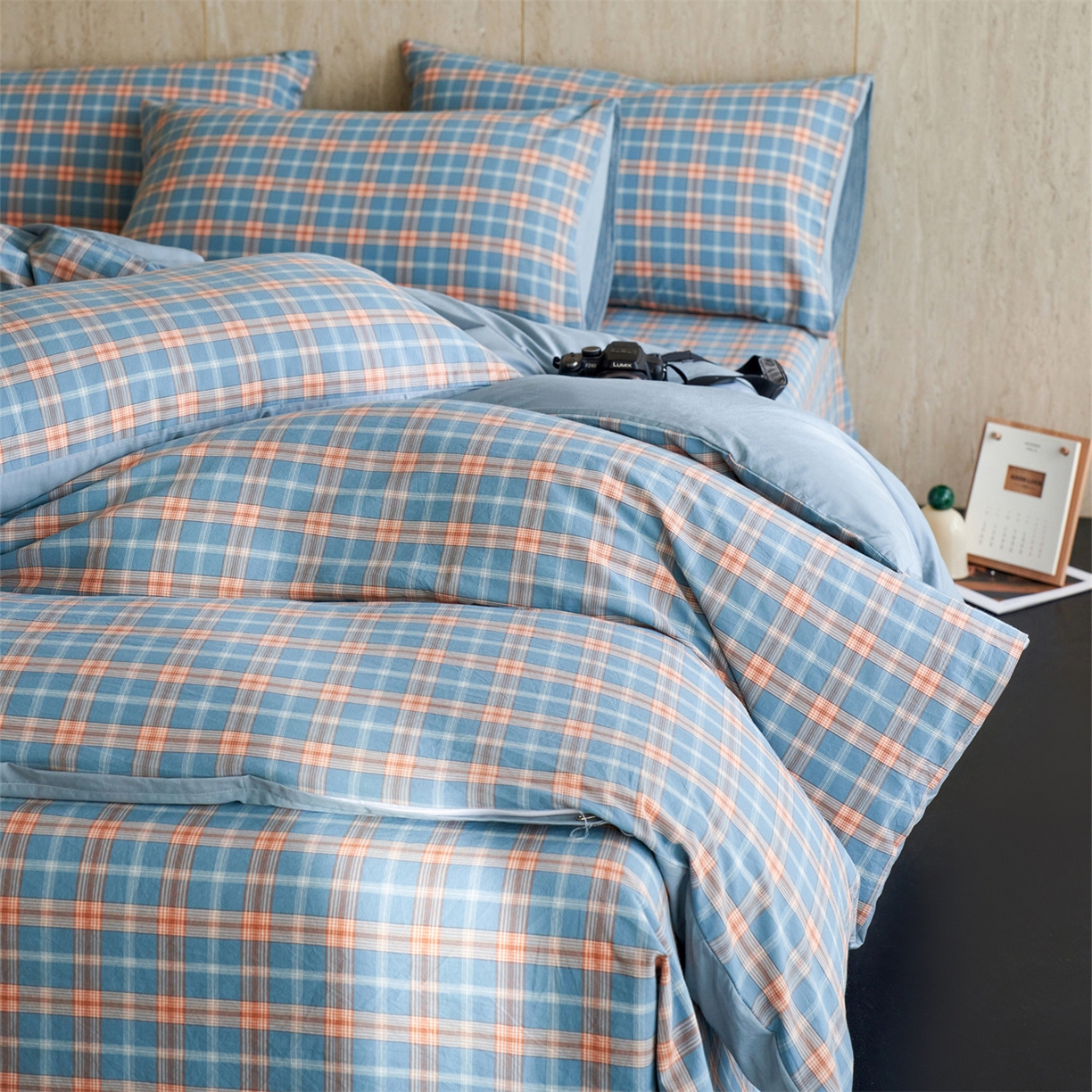 91家纺网 家纺一手货源 找家纺 启程家纺 2026新款全棉纯棉色织水洗棉单枕套枕套单件单品枕套 简格兰