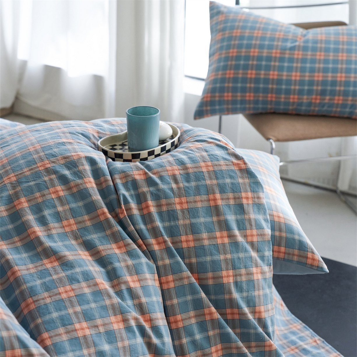 91家纺网 家纺一手货源 找家纺 启程家纺 2026新款全棉纯棉色织水洗棉单枕套枕套单件单品枕套 简格兰