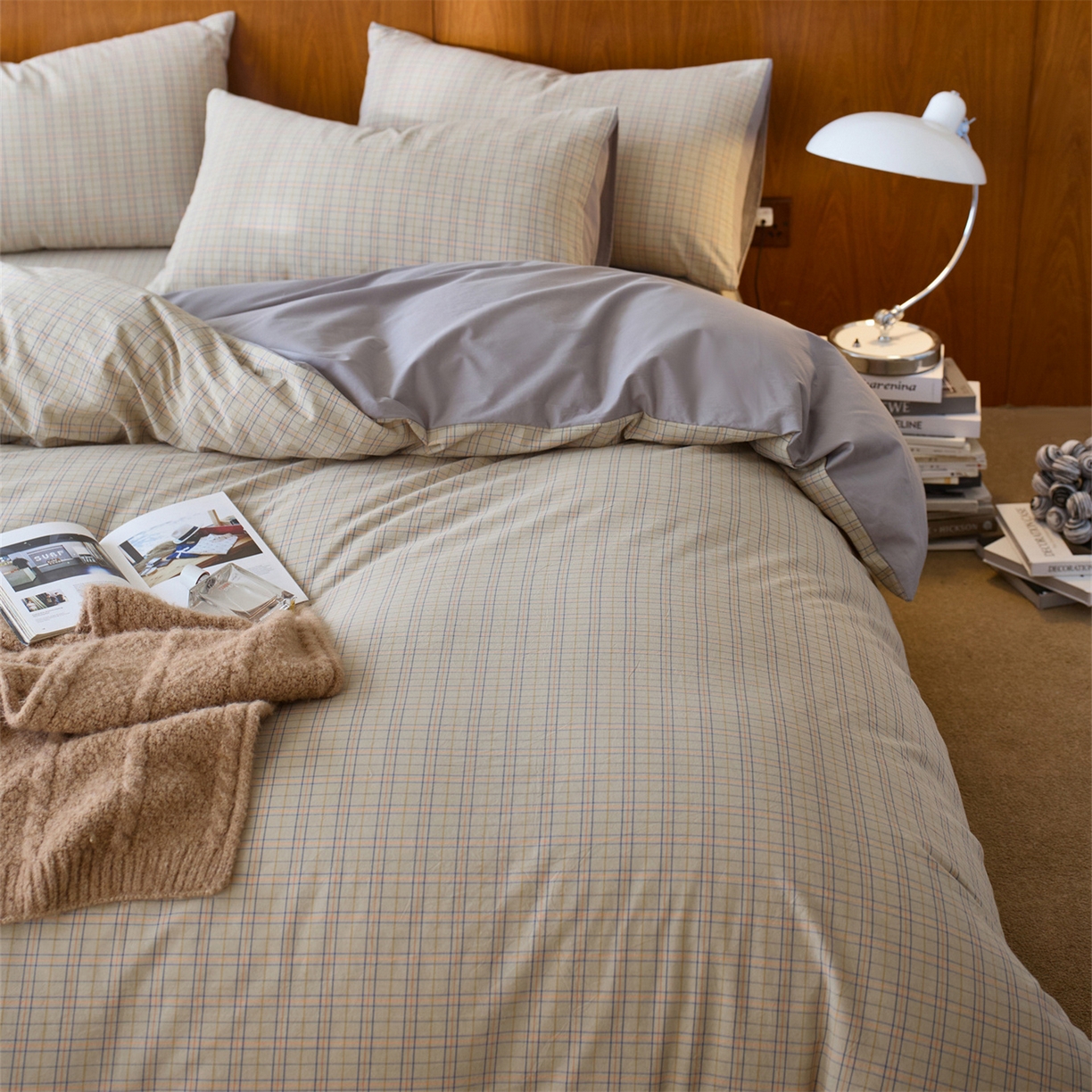 91家纺网 家纺一手货源 找家纺 启程家纺 2026新款全棉纯棉色织水洗棉单枕套枕套单件单品枕套 秋田5号